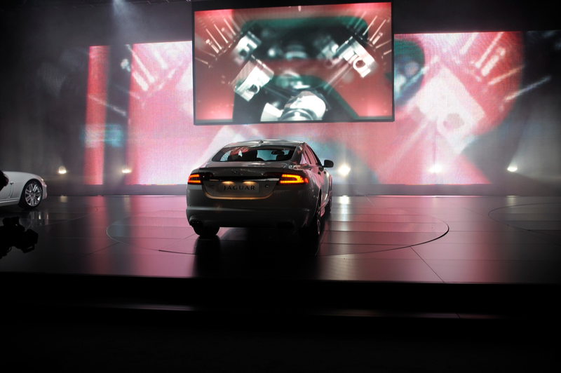 Illustration for article titled 2010 Jaguar XFR Launched Amid Dry Ice, Lasers